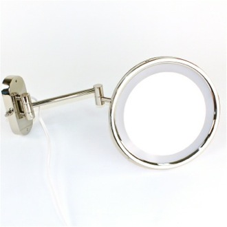 Makeup Mirror Wall Mounted Magnifying Makeup Mirror, Round, Hardwired Windisch 99150/D